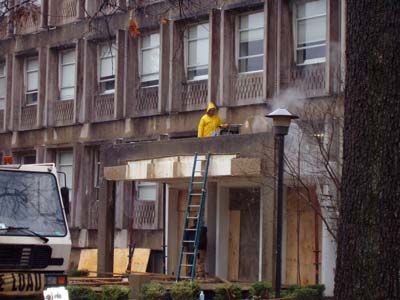 Canopy being removed