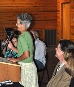 Dr Susan O'Donovan reading a citation