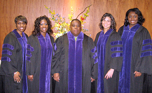 Pictured from left to right are LaToya M. Carpenter, Melisa T. Hayes-Moore, Reginald Shelton, Lucy Michele Sloan, and Kelli Batson.