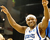 Andre Allen celebrates victory.