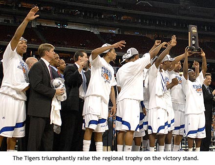 Tigers on the victory stand