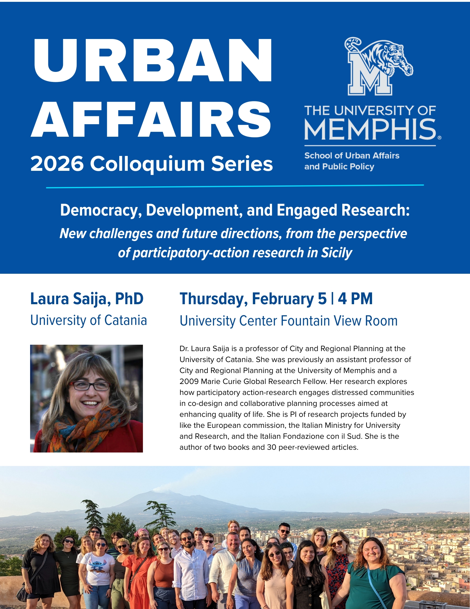 Laura Saija Urban Affairs Lecturer