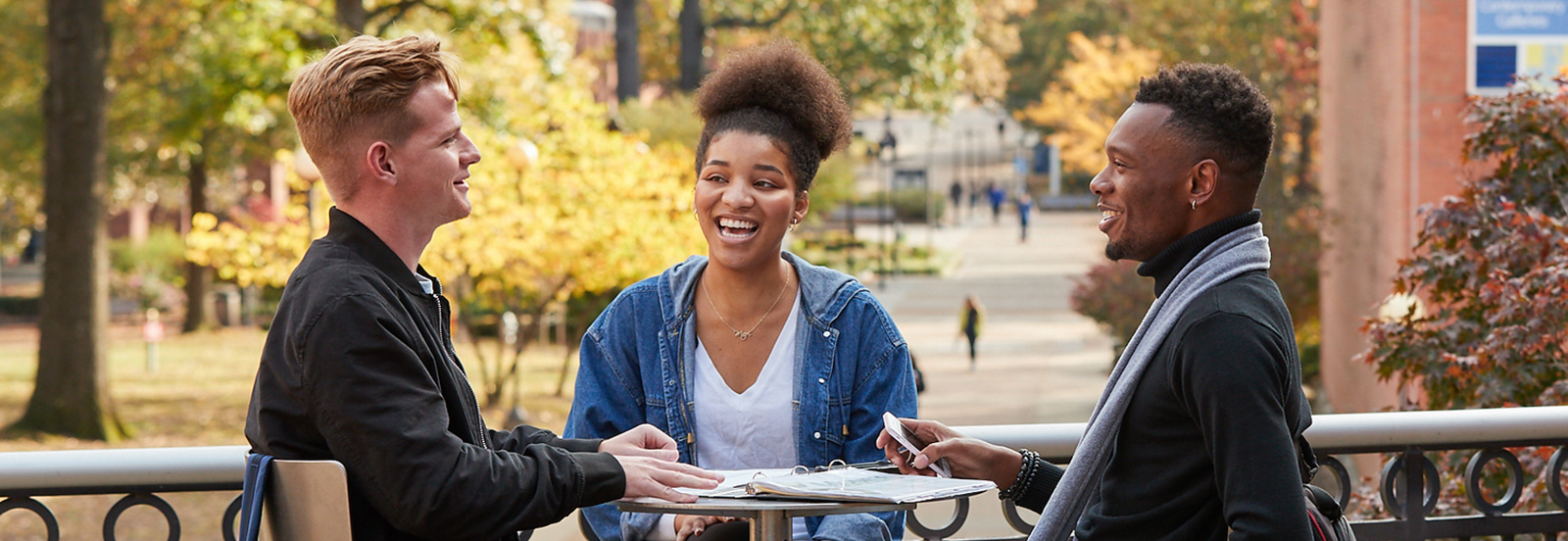 Students Chatting Outside