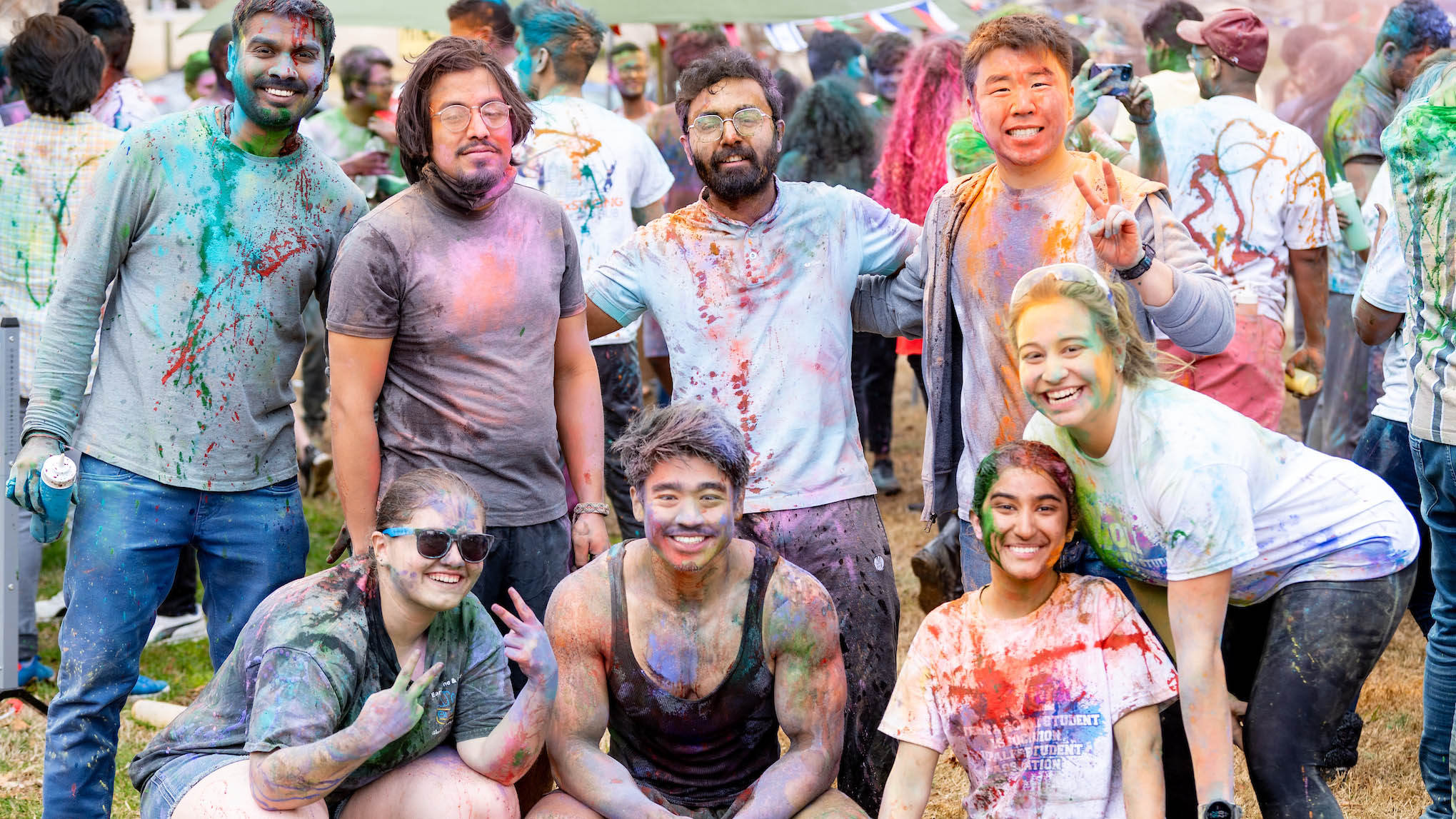 UofM International Students celebrating Holi on Campus