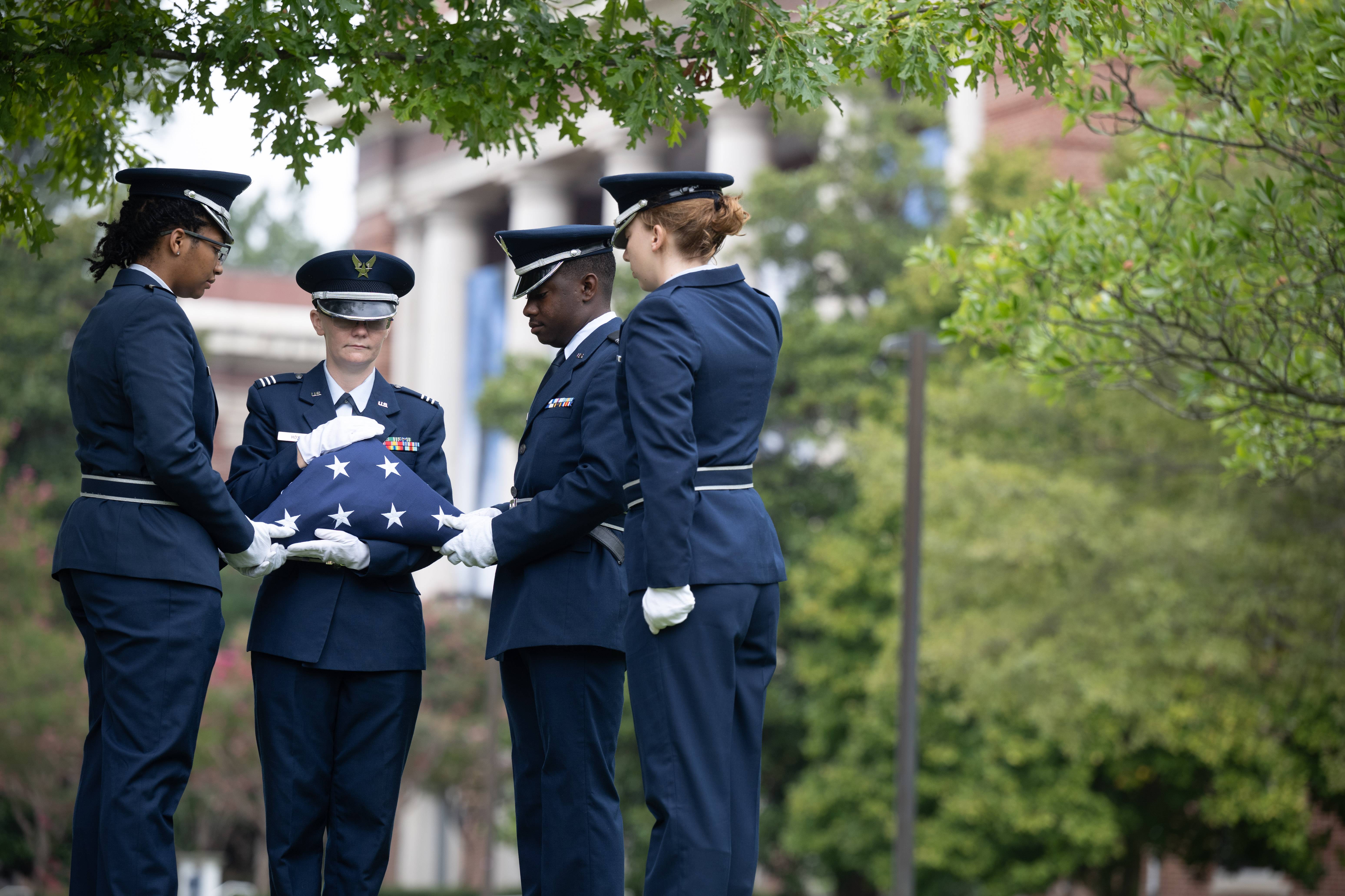 cadet honor flag salute