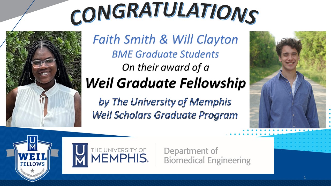 2024 Weil Graduate Fellows - Faith Smith & Will Clayton