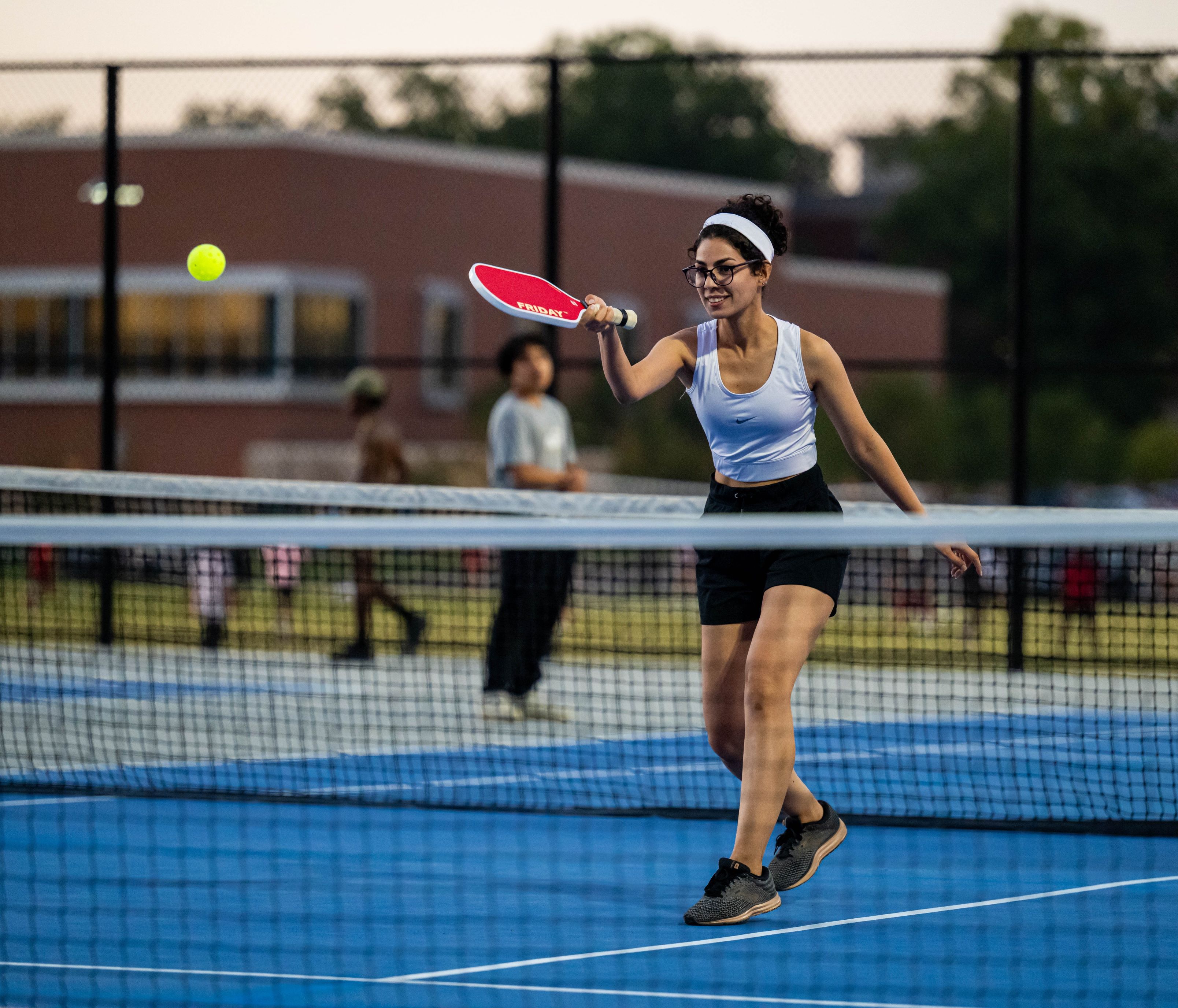 Pickleball girl playing pickleball