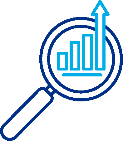 magnifying glass and chart icon