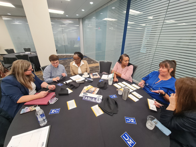 Workshop participants engage in thoughtful group exercises