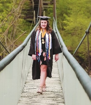 Diana Humble in cap and gown