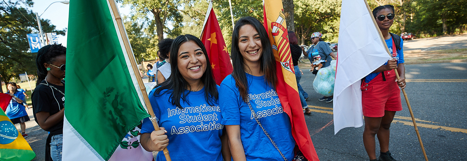 International Student Association flags