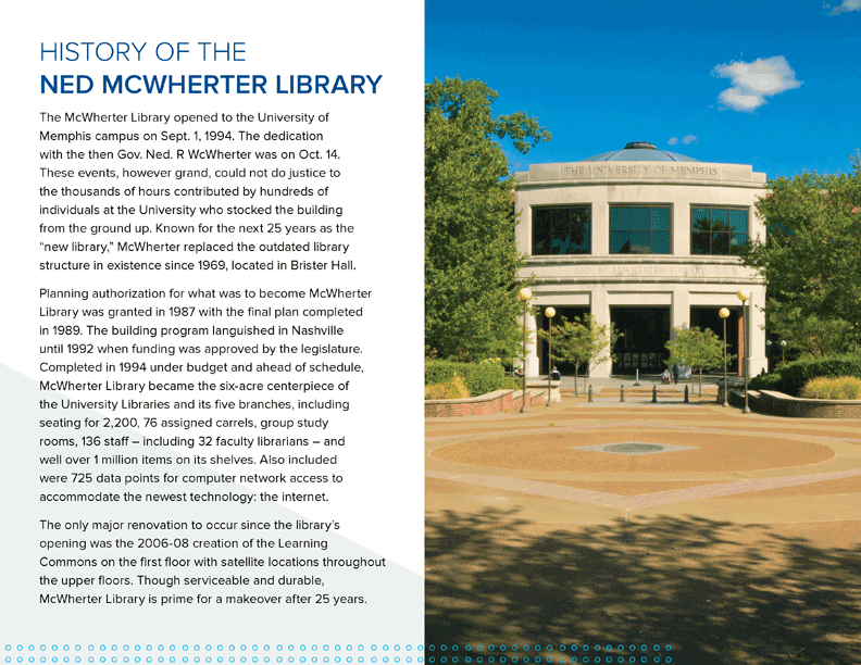 History of Ned McWherter Library