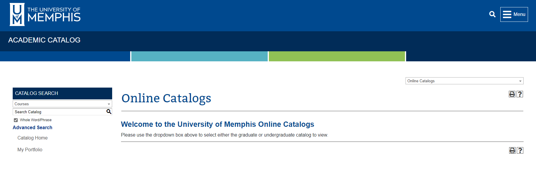 image of the uofm online catalog
