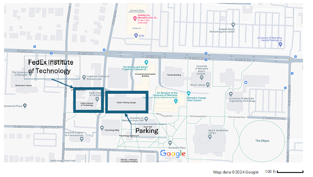 Map for FIT and parking garage
