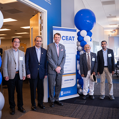 Ribbon Cutting including UofM President Bill Hardgrave