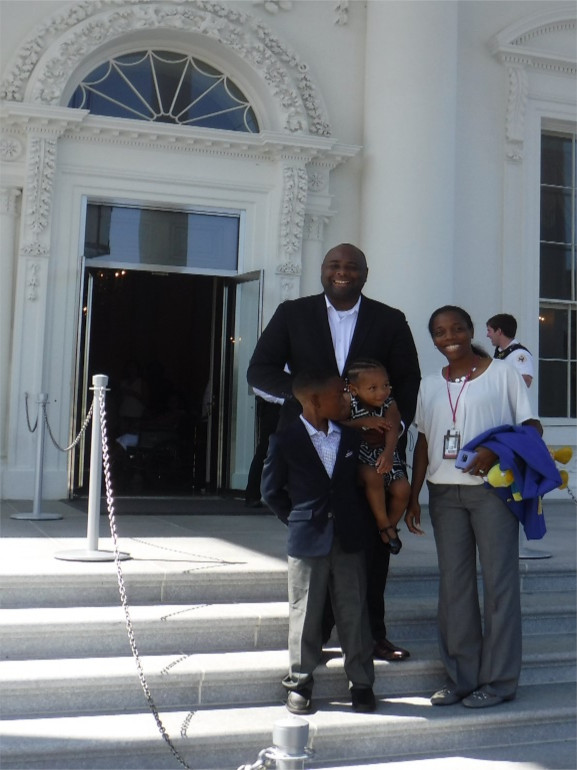 Ridley family visiting the White House