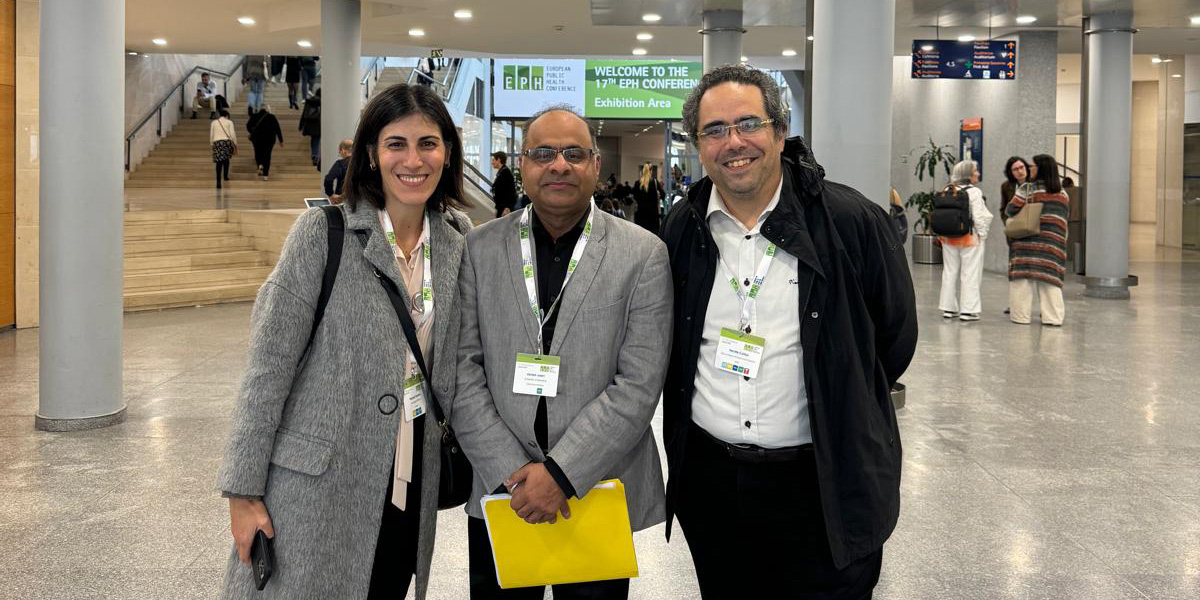 November 14, 2024 –European Public Health Association conference, Libson, Portugal - Professor Rafaela, Professor Neville Calleja and Dean Ashish Joshi