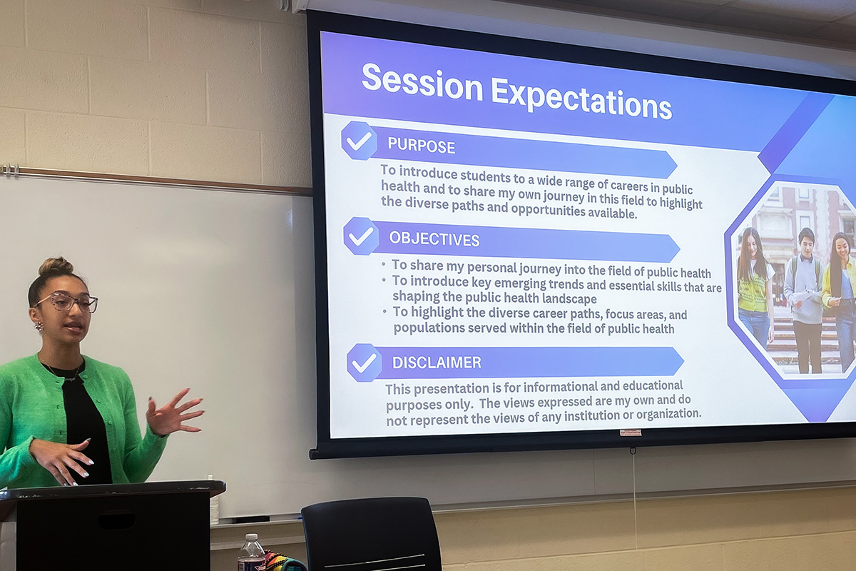 UofM SPH Alum Returns to SPH to Give Guest Lecture