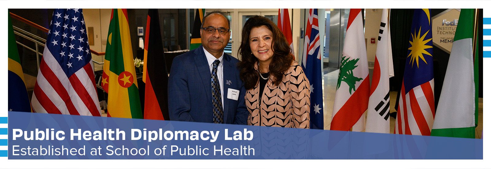 Dean Ashish Joshi and Dr. Laura Magaña Public Health Diplomacy Lab