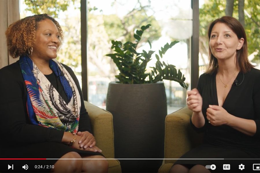 Dr. Michelle Taylor and Dr. Mandy Cohen at the interview