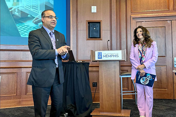 Dr. Laura Magaña and Dean Joshi