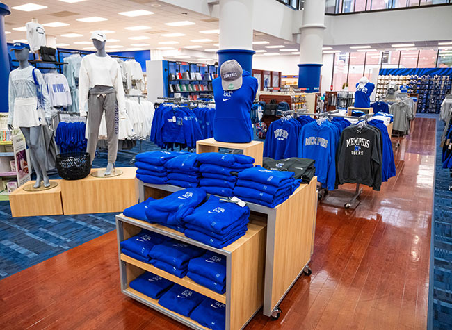 Books and Memphis gear