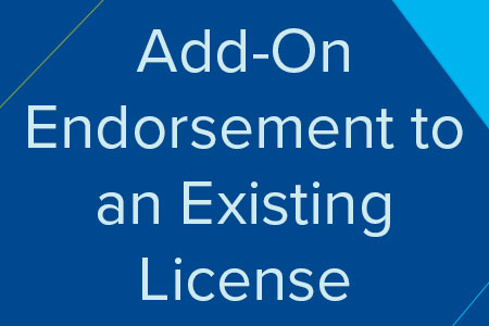 Add-On Endorsement to and Existing License
