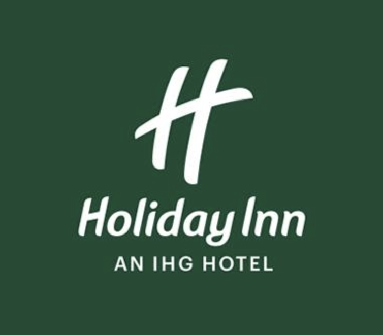 Green and white holiday inn hotel logo