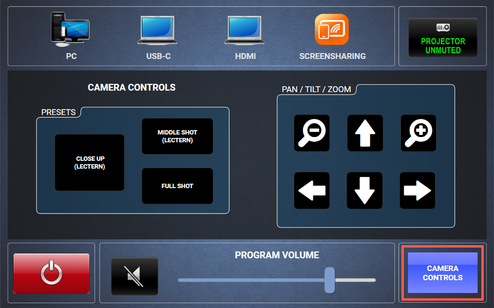 additional controls button