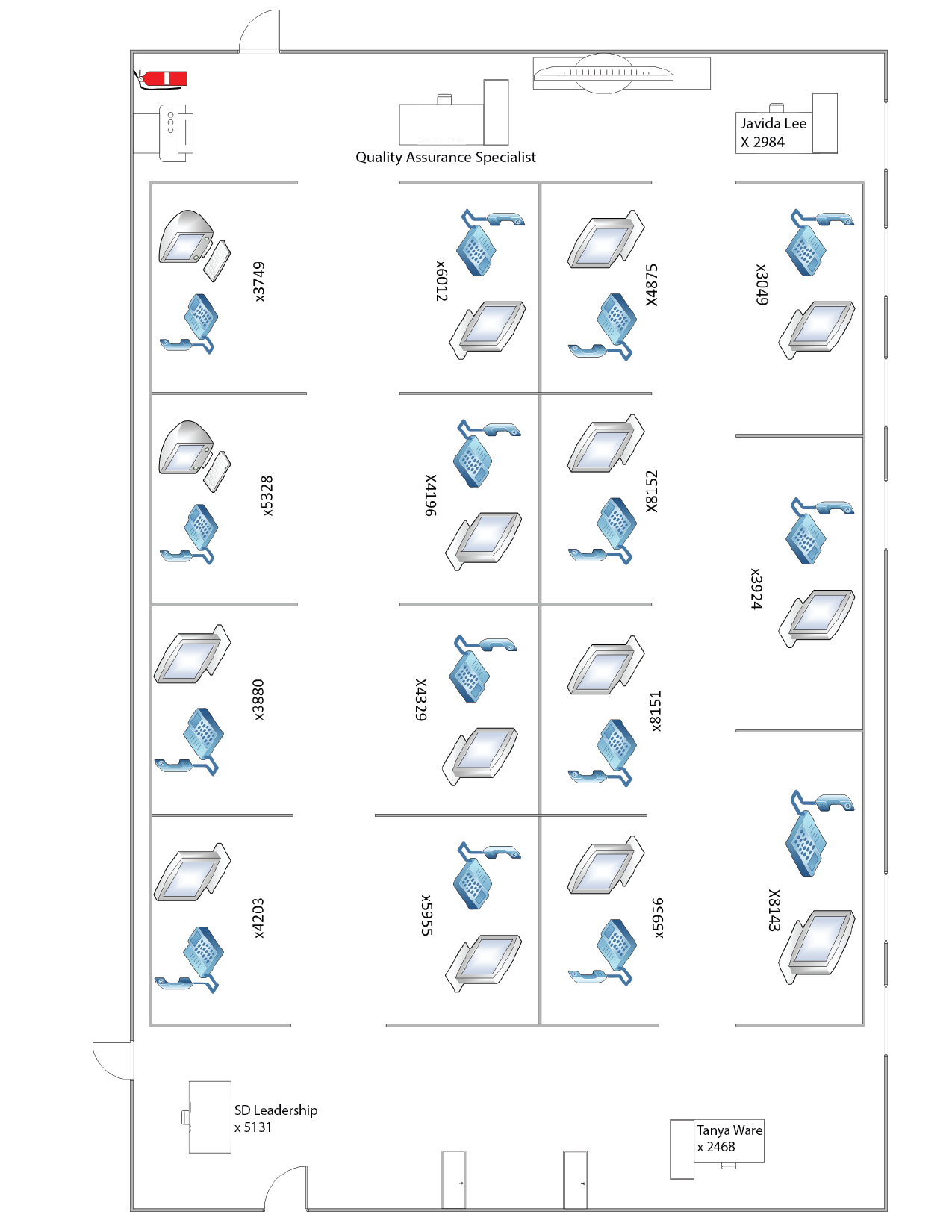 service desk machine phone map