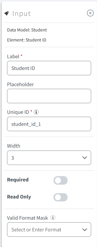 snippet of new form builder