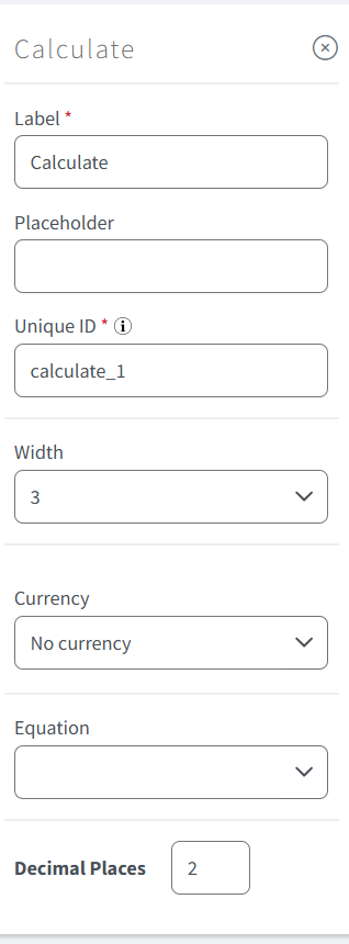 snippet of new form builder