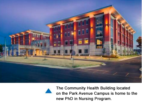 The Community Health Building located on the Park Avenue Campus is home to the new PhD in Nursing Program.