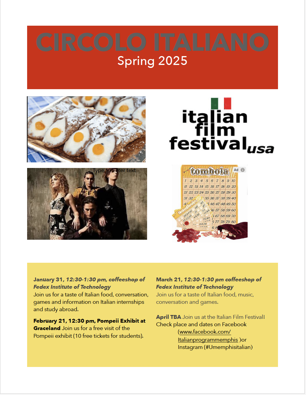 Tavola italiana Spring 2025